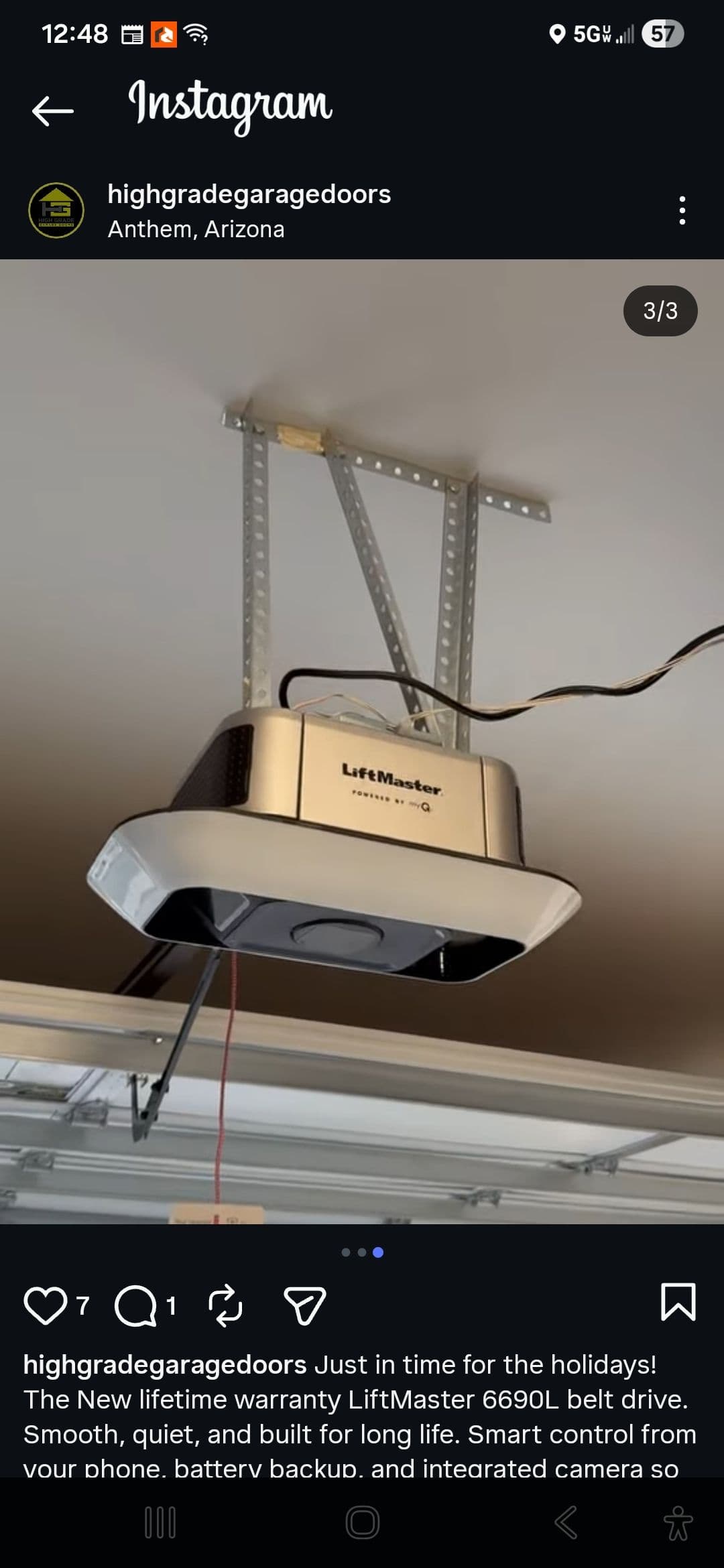 Gallery photos for Experience Smart Garage Solutions with Our New LiftMaster Opener: Image #1
