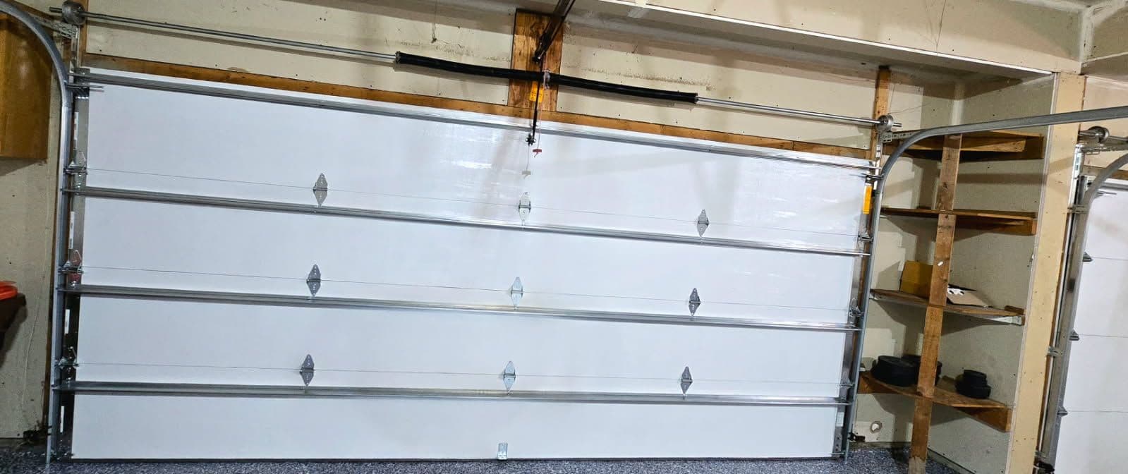 Project Walnut Finish Garage Doors Installation in Woodbury image