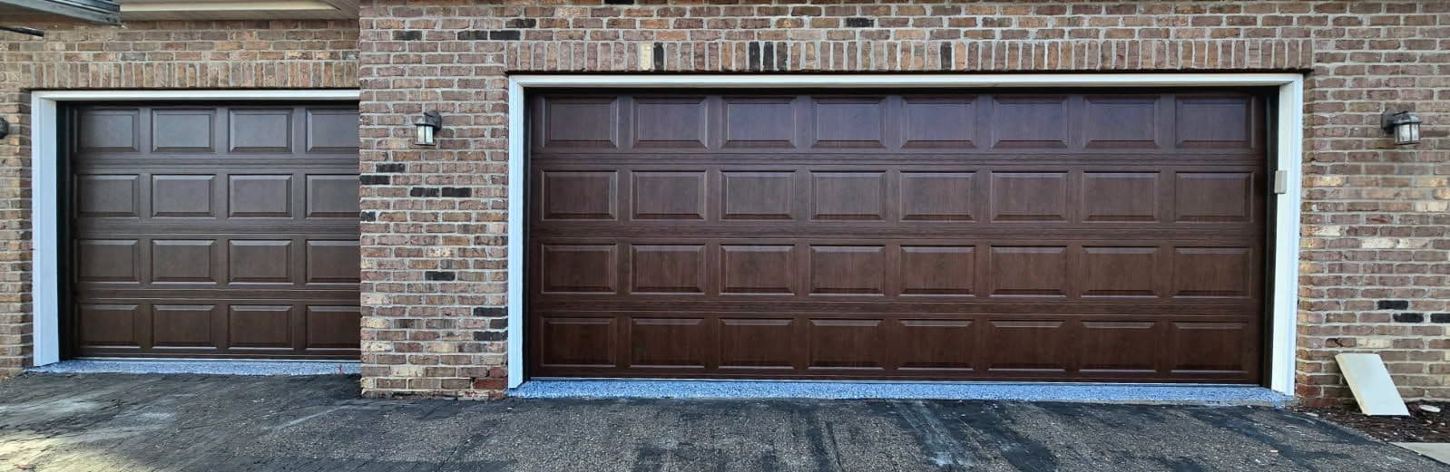 Gallery photos for Walnut Finish Garage Doors Installation in Woodbury: Image #2